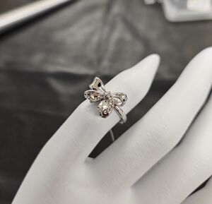 Silver Butterfly Bow Ring - Women Jewelry